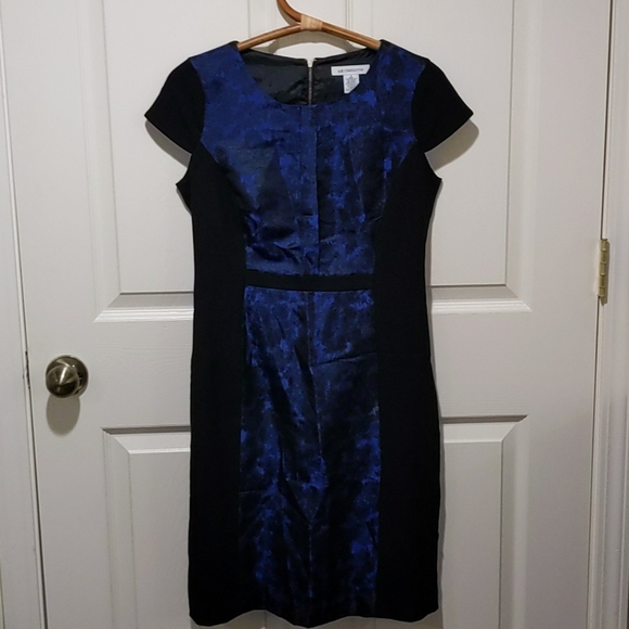 Liz Claiborne Black and Blue Body Con Dress